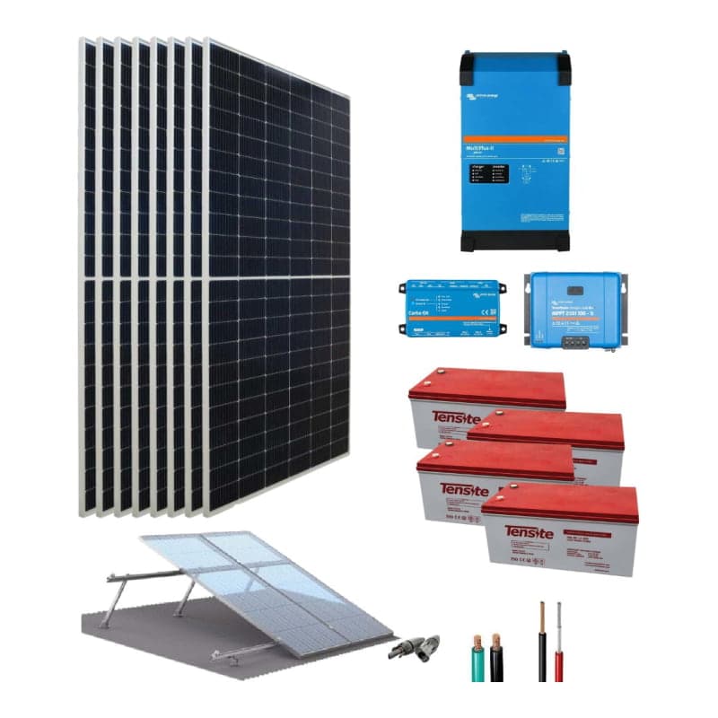 Kit solar VICTRON Multiplus II · 2400W 48V 22.7kWh/día (VICTRON-KIT-AISLADO-MULTIPLUS-II-2400W-48V-22.7KWH/DIA)