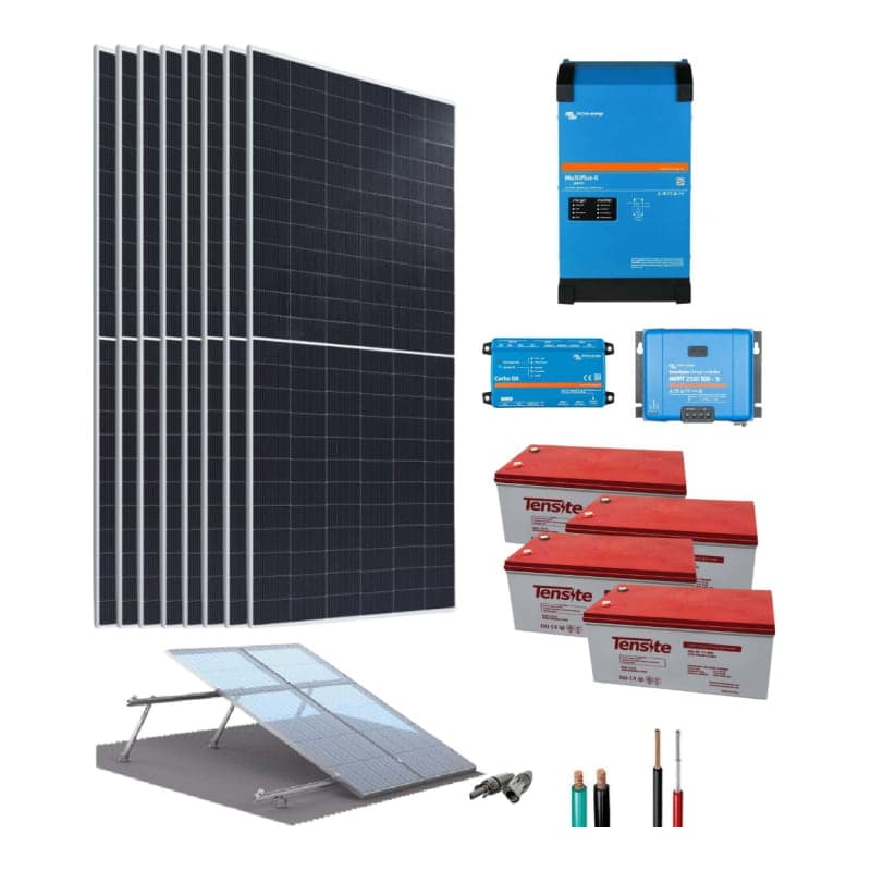 Kit paneles solares VICTRON Multiplus II · 2400W 48V 22.5kWh/día (VICTRON-KIT-AISLADO-MULTIPLUS-II-2400W-48V-22.5KWH/DIA)