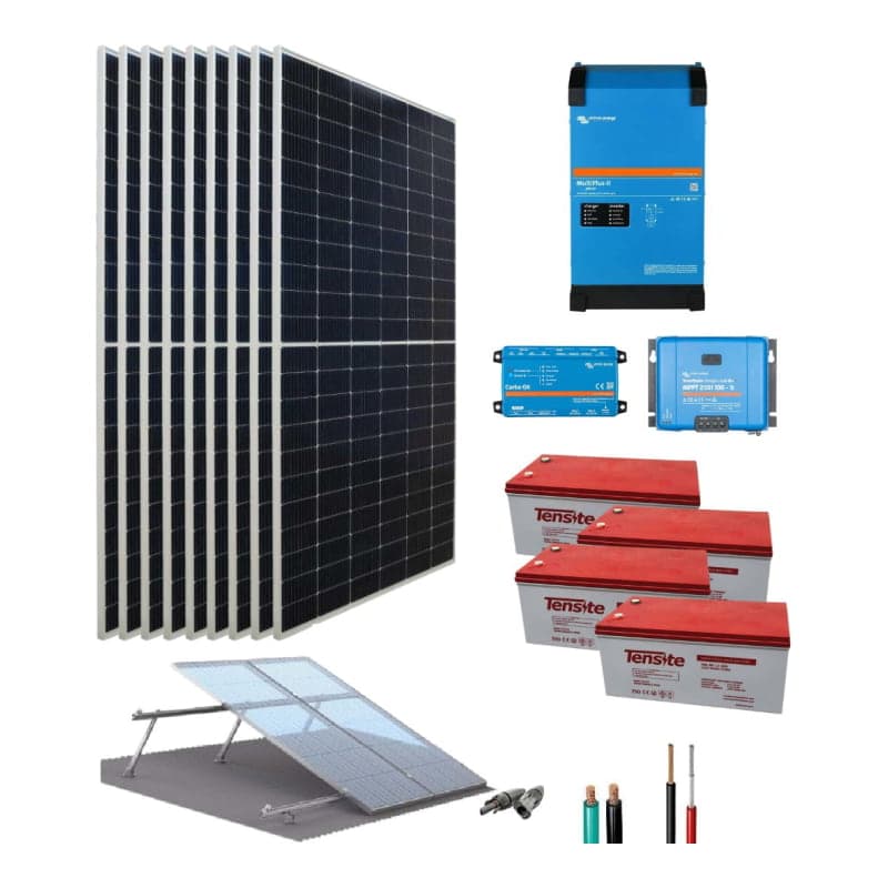 Kit solar con batería de GEL VICTRON Multiplus II · 2400W 48V 25.5kWh/día (VICTRON-KIT-AISLADO-GEL-MULTIPLUS-II-2400W-48V-25.5KWH/DIA)