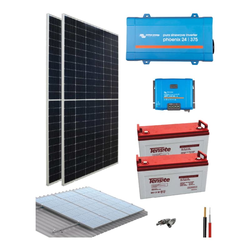 Kit aislado para vivienda VICTRON · 300W 24V 5490Wh/día (VICTRON-KIT-AISLADO-300W-24V-5490WH/DIA)