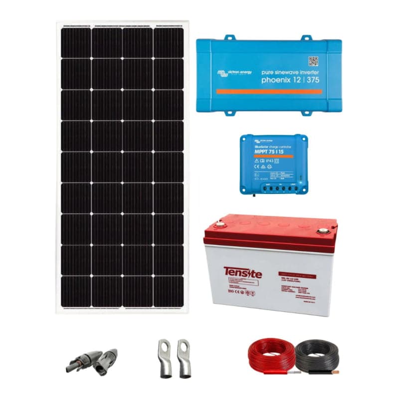 Kit solar para camping VICTRON · 300W 12V (VICTRON-KIT-SOLAR-CAMPING-300W-12V)