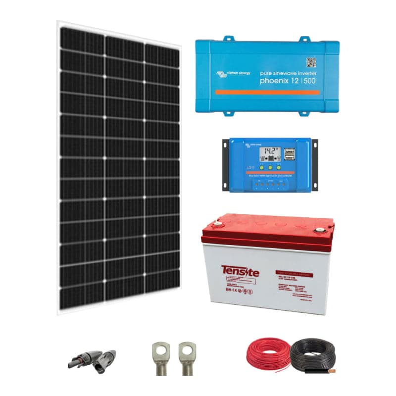 Kit solar casa de campo VICTRON BlueSolar · 400W 12V (VICTRON-KIT-AISLADO-BLUESOLAR-400W-12V)