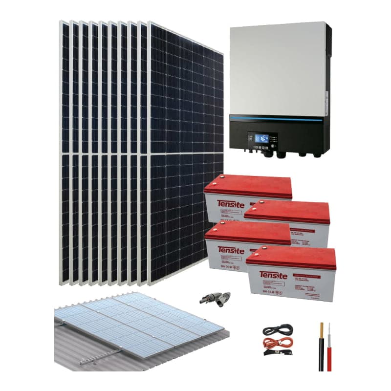 Kit solar aislada VOLTRONIC Max · 8000W 48V 23kWh/día (VOLTRONIC-KIT-AISLADO-MAX-8000W-48V-23KWH/DIA)