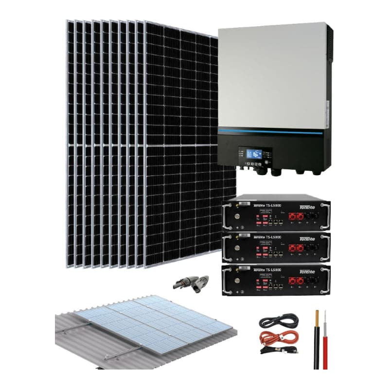 Kit solar aislada VOLTRONIC Max · 30kWh/día 8kW 48V (VOLTRONIC-KIT-AISLADO-MAX-30KWH/DIA-8KW-48V)