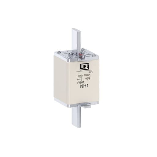 Fusible ultrarrápido NH aR WEG FNH1-350K-A · 350A / 690V / 100kA / tamaño 1