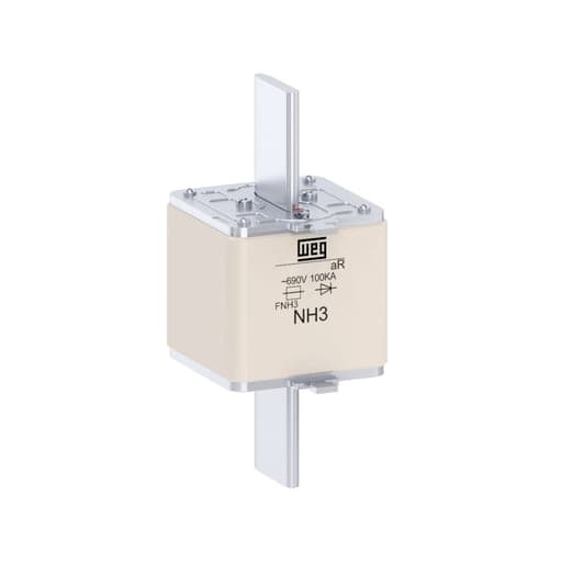 Fusible ultrarrápido NH aR WEG FNH3-800K-A · 800A / 690V / 100kA / tamaño 3