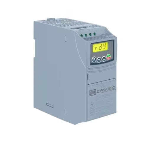 Variador de velocidad WEG CFW300 A 06P0 S2 NB20 · 200…240VAC entrada 1F/Salida 3F 6A 1.5HP (CFW300-A-06P0-S2-NB20)