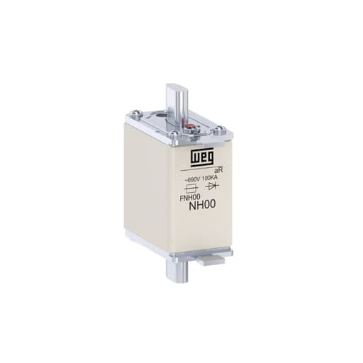 Fusible ultrarápido NH ar WEG FNH00-63K-A · 25A / 690V / 100kA / tamaño 00