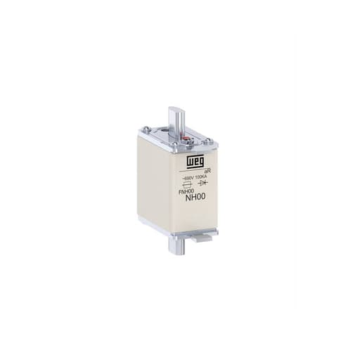 Fusible ultrarrápido NH aR WEG FNH00-250K-A · 250A / 690V / 100kA / tamaño 00