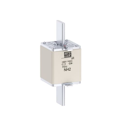 Fusible ultrarrápido NH aR WEG FNH2-400K-A · 400A / 690V / 100kA / tamaño 2