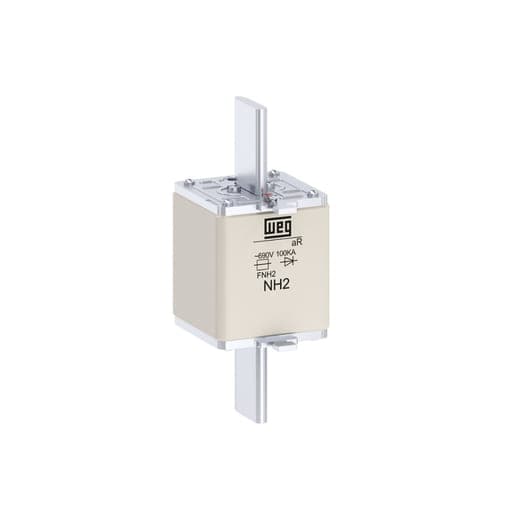 Fusible ultrarrápido NH aR WEG FNH2-450K-A · 450A / 690V / 100kA / tamaño 2