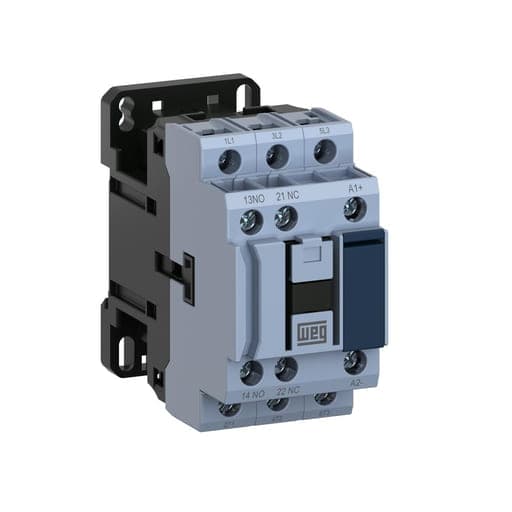 Contactor WEG CWB9-11-30D23 · 3P - 9A (AC3), 25A (AC1), 220V ca, 1NA + 1NC