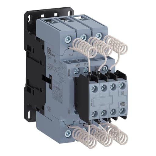 Imagen referencial de la serie: Contactor para condensador WEG CWBC65-21-30D23 · 30kvar/230VAC 50kvar/415VAC 60Hz bobina