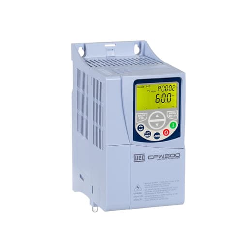 Imagen referencial de la serie: Variador de velocidad WEG CFW500B10P0T4DB20G2 · 3.7kW / 5HP, 10A, 380-480V, trifásico