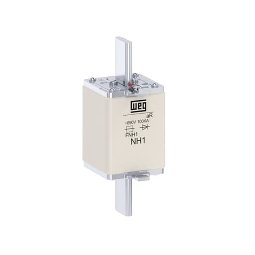 Imagen referencial de la serie: Fusible ultrarrápido NH aR WEG FNH1-400K-A · 400A / 690V / 100kA / tamaño 1