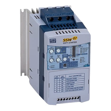 Arrancador suave WEG SSW07 0030 T5 SZ · 200-575VAC, 30A, 10HP/220VAC, 20HP/440VAC (SSW07-0030-T5-SZ)