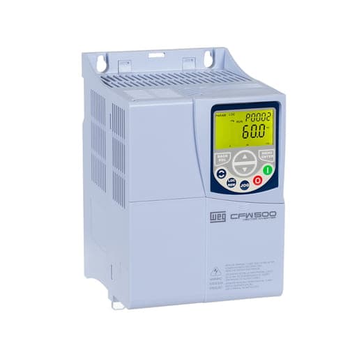 Variador de velocidad WEG CFW500C24P0T2DB20G2 · 18kW / 25HP, 24A, 220-240V, trifásico