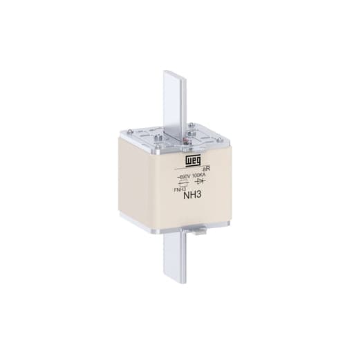Fusible ultrarrápido NH aR WEG FNH3-400K-A · 400A / 690V / 100kA / tamaño 3