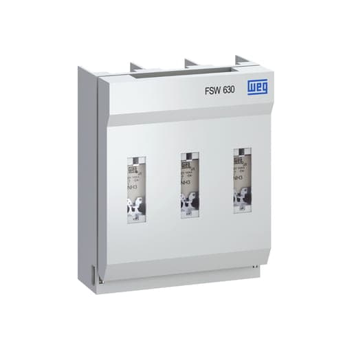Interruptor seccionador trifásico portafusible tipo NH WEG FSW630-3 · Tam.3 630A 3 polos