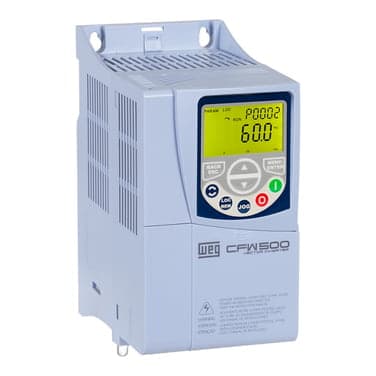 Variador de velocidad WEG CFW500 B 04P3 T4 DB20H00G2 · 1.5kW / 2HP, 4.3A, 380-480V, trifásico (WEG-VARIADOR-VELOCIDAD-1.5KW-4.3A-380-48-2)
