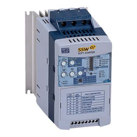 Arrancador suave WEG SSW07 0017 T5 SZ · 200-575VAC, 17A, 6HP/220VAC, 12.5HP/440VAC (SSW07-0017-T5-SZ)
