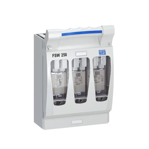Interruptor seccionador trifásico portafusible tipo NH WEG FSW250-3 · Tam.1 250A