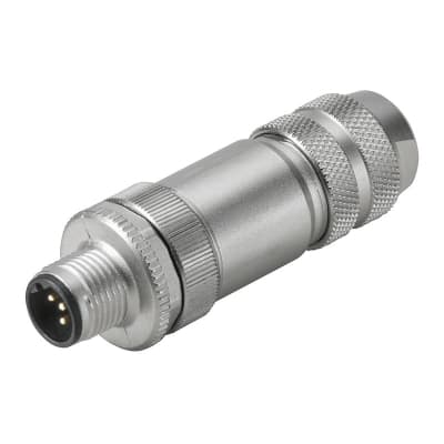 Conector recto WEIDMULLER 1191030000 · M12 metal de 5 polos macho code A IP67