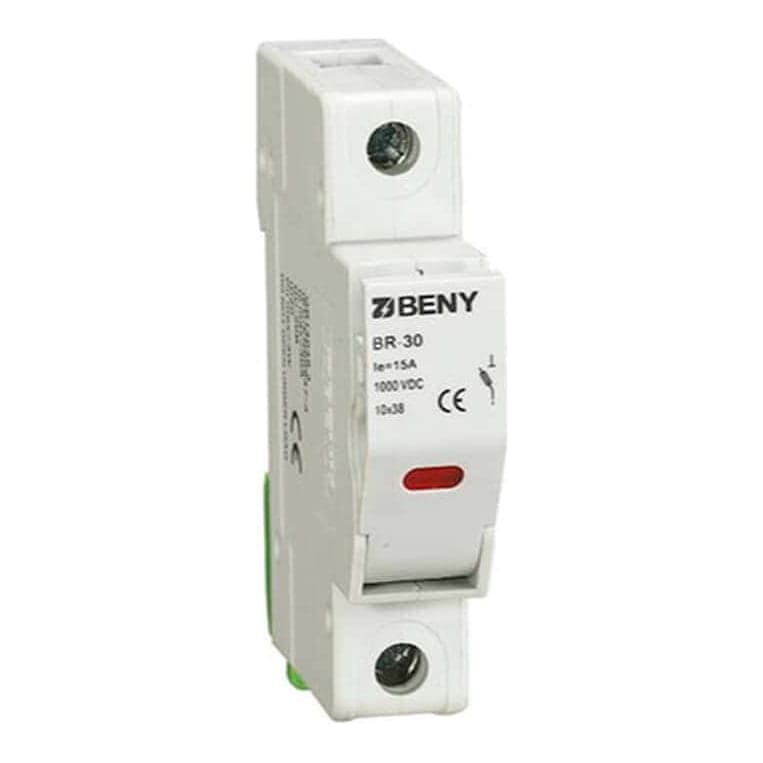 Portafusible ZJ BENY · 10x38 30A 1000VDC 1P (ZJBENY-PORTAFUSIBLE-10X38-30A-1000VDC-1P)
